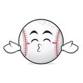 Kissing closed eyes baseball character