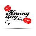 Kissing Day I love kissing kiss valentine vector day love illustration