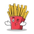 Kissing face french fries cartoon character