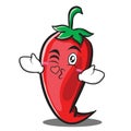 Kissing heart red chili character cartoon