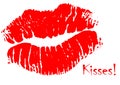 Kissing lips, red passion Royalty Free Stock Photo