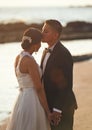 Kissing married wedding couple Royalty Free Stock Photo