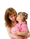 Kissing mother Royalty Free Stock Photo