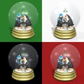 Kissing Penguins Snowglobes