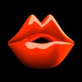 Kissing Red Lips Royalty Free Stock Photo