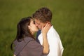 Kissing teenage couple Royalty Free Stock Photo