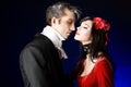 Kissing a vampire Royalty Free Stock Photo