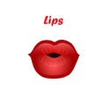 Kissing woman lips