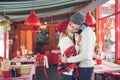 Kissing young couple Royalty Free Stock Photo
