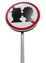 Kissing zone traffic sign