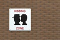 Kissing zone urban sign