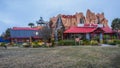 Panorama of Cici`s Pizza Restaurant Building Exterior