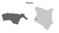 Kisumu outline map Royalty Free Stock Photo