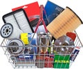 Kit parts in Shopping cart Royalty Free Stock Photo