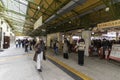 The old Mojiko station building with blue sky in Kitakyushu, Japan. Royalty Free Stock Photo