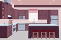 Creative kitchen background design illustration