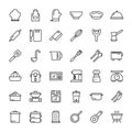 Kitchen accessories 36 outline icons