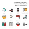 Kitchen accessories icon, isolated on white background Royalty Free Stock Photo