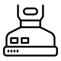 Kitchen air extractor icon outline vector. Culinary oven hood