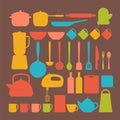 Kitchen appliances. Cooking tools and kitchenware equipment Royalty Free Stock Photo