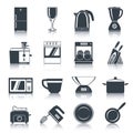 Kitchen Appliances Icons Black