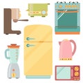 Kitchen appliances icons set, kitchenware Royalty Free Stock Photo