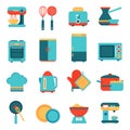 Kitchen appliances icons set Royalty Free Stock Photo