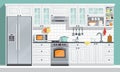 Kitchen appliances illustration. Royalty Free Stock Photo