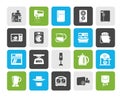 Kitchen appliances and kitchenware icons Royalty Free Stock Photo