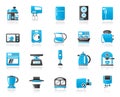 Kitchen appliances and kitchenware icons Royalty Free Stock Photo