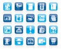 Kitchen appliances and kitchenware icons Royalty Free Stock Photo