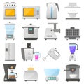 Kitchen appliances, modern flat Royalty Free Stock Photo
