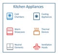 Kitchen appliances vector Icon set web design on white background