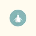 Kitchen apron protective garment vector icon