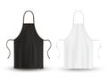 Kitchen apron set, black and white clothing for kitchen cooking Royalty Free Stock Photo