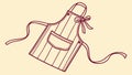 Kitchen apron sketch vector for cooking, baking, and chef themes. vector design Generative AI Royalty Free Stock Photo