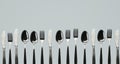 Knives, Forks and Spoons in a Row Royalty Free Stock Photo