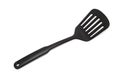 Kitchen black plastic spatula, isolated on white background Royalty Free Stock Photo