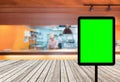 Kitchen Blurred Background with blank screen Royalty Free Stock Photo