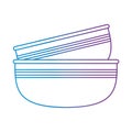 kitchen bowls pile empty icon