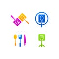Kitchen business icon menu web logo