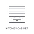 kitchen Cabinet linear icon. Modern outline kitchen Cabinet logo Royalty Free Stock Photo