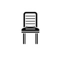 Kitchen chair black icon, vector sign on isolated background. Kitchen chair concept symbol, illustration Royalty Free Stock Photo