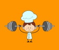 Kitchen Character Chef - Doing Weight Lifting