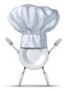 Kitchen chef symbol with fork plate and knife