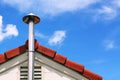 Kitchen chimney smoke and roof Royalty Free Stock Photo