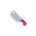 Kitchen cleaver flat icon