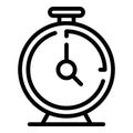 Kitchen clock icon, outline style