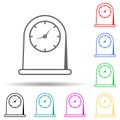 kitchen clock multi color style icon. Simple thin line, outline of bakery shop icons for ui and ux, website or mobile