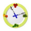 Kitchen clock with vegetables